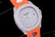 Best Quality Replica Patek Philippe Nautilus Iced Out Orange Strap SF Factory Watch (4)_th.jpg